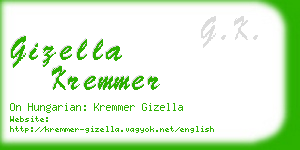 gizella kremmer business card